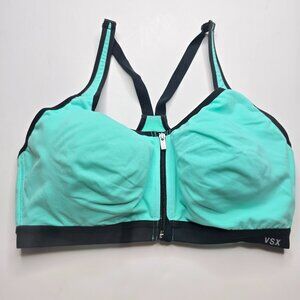 Victoria's Secret 38C Incredible VSX Front-Close Sports Bra Green Black